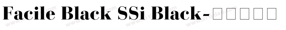 Facile Black SSi Black字体转换